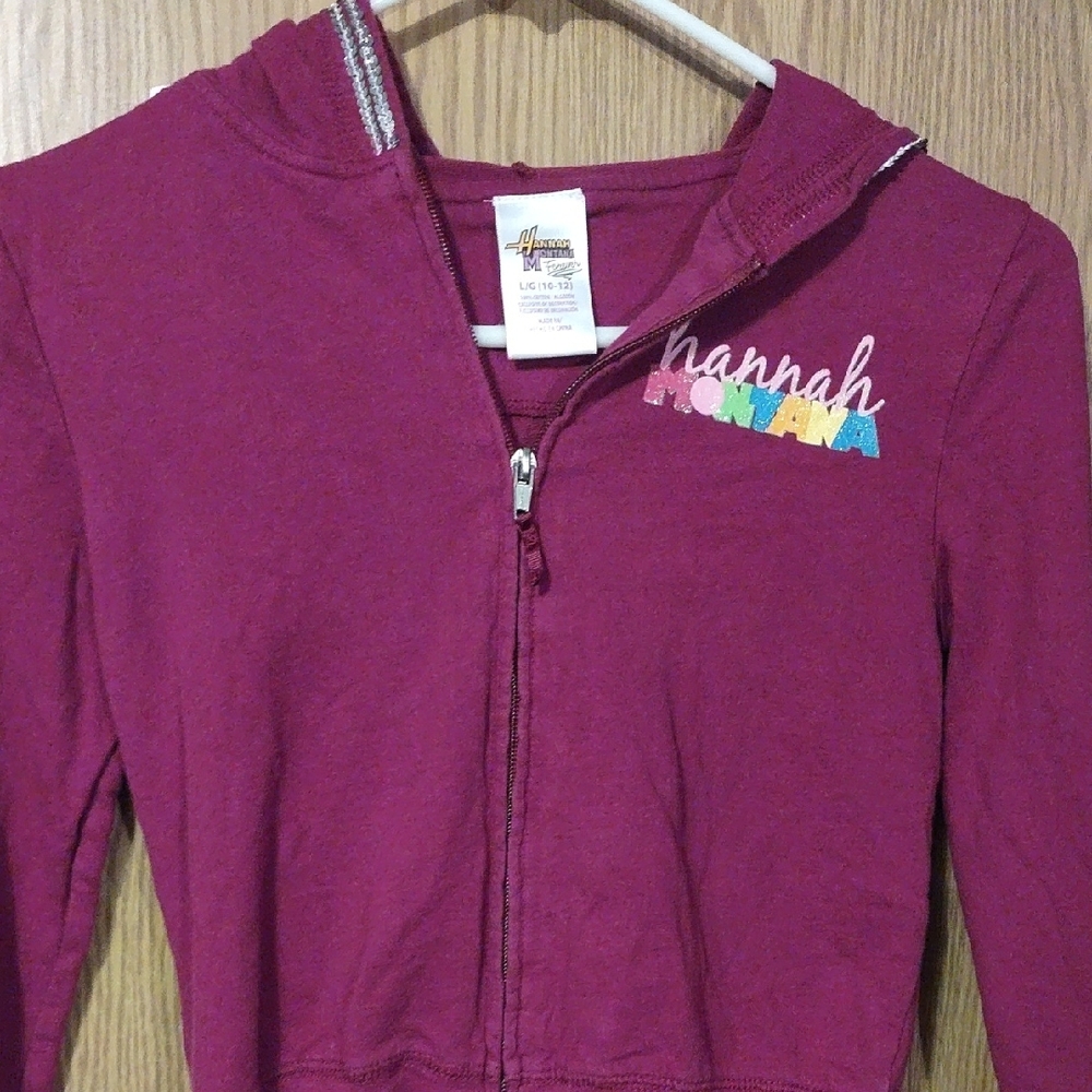 Girls Hannah Montana Maroon Hoodie